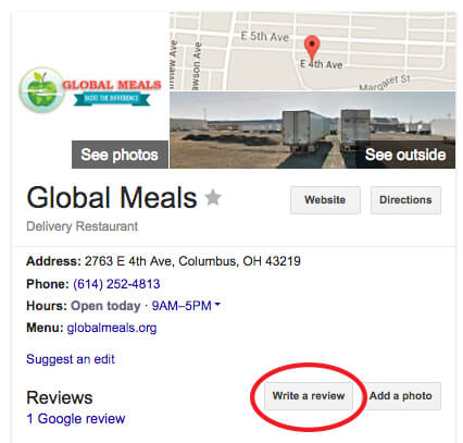 global meals review window